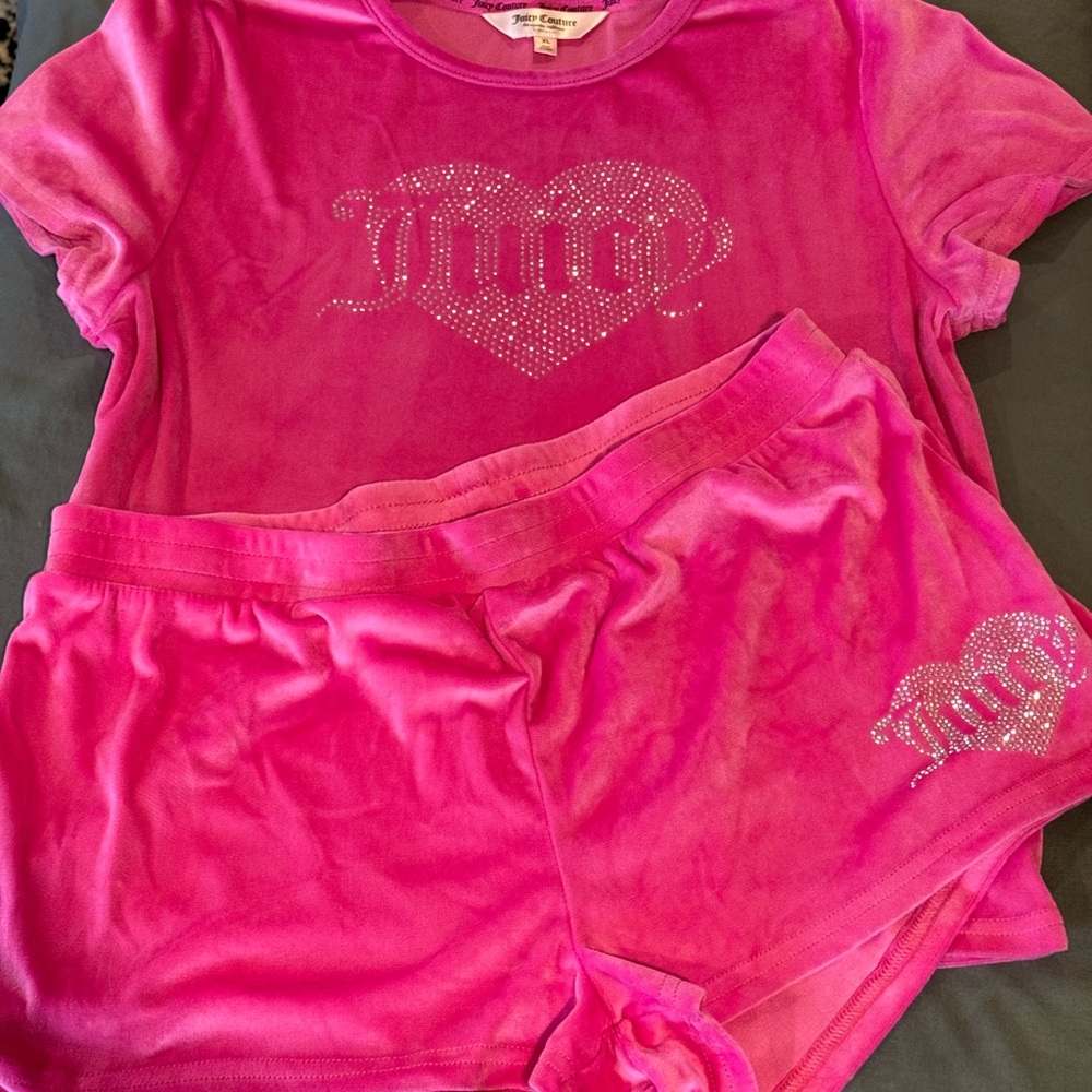 Juicy Couture Pink Velour Lounge Set Size XL - Picture 2 of 10